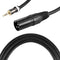 2m/ 6.6ft XLR Male to 3.5mm Plug Audio Cable Cord for Computer Mixer Mixing Console Loudspeaker