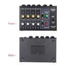 ammoon AM-228 Ultra-compact Low Noise 8 Channels Metal Mono Stereo Audio Sound Mixer with Power Adapter Cable