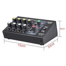 ammoon AM-228 Ultra-compact Low Noise 8 Channels Metal Mono Stereo Audio Sound Mixer with Power Adapter Cable