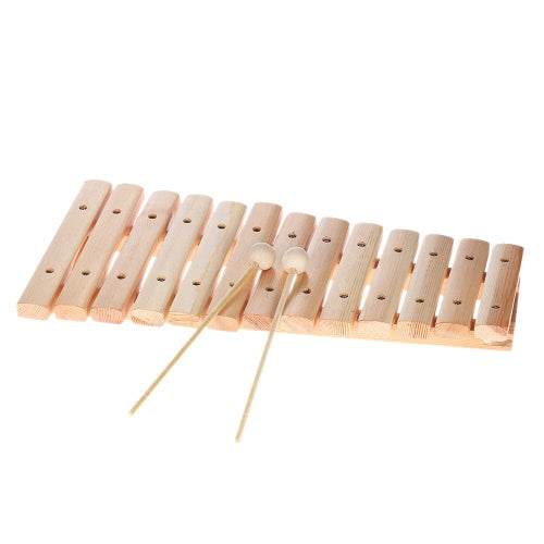 Musical Xylophone Piano Wooden Instrument for Children Kids Baby Music Educational Toys with 2 Mallets