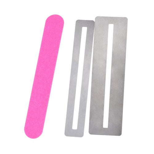 2pcs Stainless Steel Fretboard Guard Protector & Fretwire File Sanding Cleaning Polish Luthier Tool Set