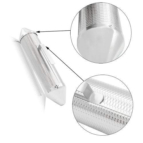 Stainless Steel Metal Guiro Percussion Instrument Musical Training Tool with Scraper