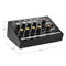 Compact Size 8-Channels Mono/Stereo Audio Sound Line Mixer with Power Adapter