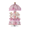 Luxury Dream 3-Horse Rotating Carousel Merry-go-round Windup Music Box