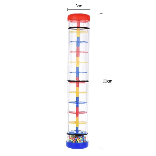 Colorful 12" Rainmaker Rain Stick Musical Instrument Toy for Toddler Kids Games KTV Party