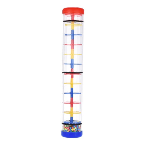 Colorful 12" Rainmaker Rain Stick Musical Instrument Toy for Toddler Kids Games KTV Party