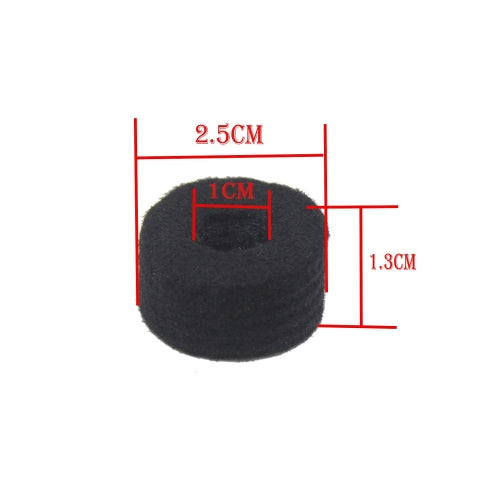 10pcs Cymbal Stand Felt Washer Pad Replacement Round Soft Black for Drum Set Cymbals