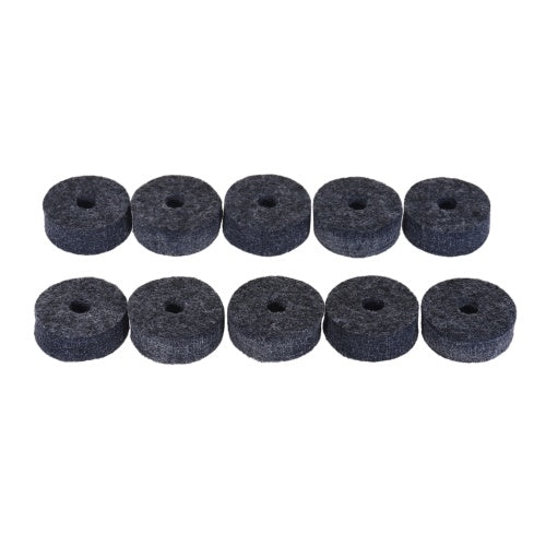 10pcs Cymbal Felts Crash Cymbal Clutch Felt Drum Set Cymbal Stand Felt Washer Medium Size Gray