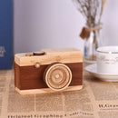 Wooden Music Box Retro Camera Design Classical Melody Birthday Christmas Festival Musical Gifts Home Office Decoration Crafts