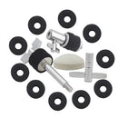 Drum Set Accessories Kit Including Hi-Hat Clutch + Wool Felt Pad for Bass Drum Pedal Beater + 10pcs Cymbal Felt Washers + Cymbal Stacker + Drum Key