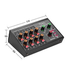 Muslady M-228A Compact Size 8-channel Mono/Stereo Audio Sound Mixer with Reverberation Function 60Hz Frequency Cutting