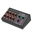 Muslady M-228A Compact Size 8-channel Mono/Stereo Audio Sound Mixer with Reverberation Function 60Hz Frequency Cutting