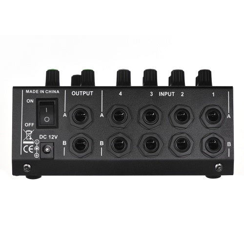 Muslady M-228A Compact Size 8-channel Mono/Stereo Audio Sound Mixer with Reverberation Function 60Hz Frequency Cutting