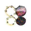 8" Hand Held Tambourine Drum Bell with Metal Jingles Percussion Musical Educational Instrument for KTV Party Kids Games