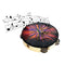 8" Hand Held Tambourine Drum Bell with Metal Jingles Percussion Musical Educational Instrument for KTV Party Kids Games