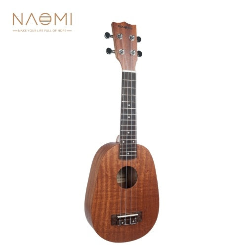 NAOMI 21 Inch Ukulele Pineapple Shape Sapele Ukeleles Topboard