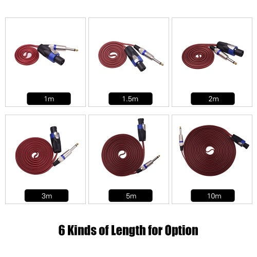 1/4 Inch Audio Connecting Cord to NL4FC Male to Male Connector