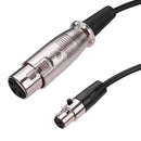 Microphone Cable 3-Pin Mini XLR Connector to XLR Connector