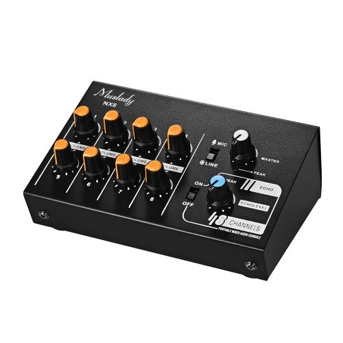 8 Channels Stereo Audio Sound Mixer