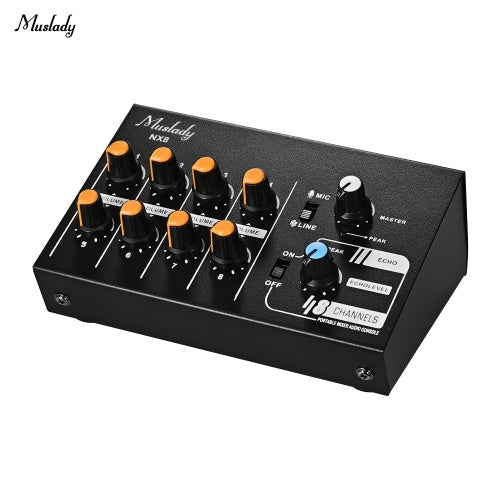 8 Channels Stereo Audio Sound Mixer