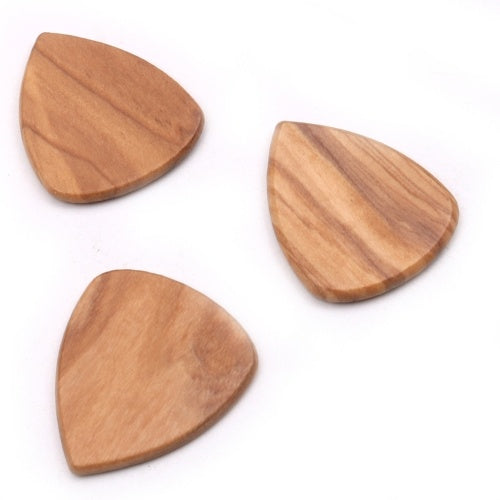 3 Pcs Wooden Guitar Picks with Case Wood Picks for Acoustic Electric Guitars Bass Ukulele Musical Instrument Tool