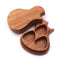 3 Pcs Wooden Guitar Picks with Case Wood Picks for Acoustic Electric Guitars Bass Ukulele Musical Instrument Tool