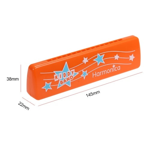 16-Hole Harmonica Mouth Organ Puzzle Instrument Early Education Toy for Children Kids