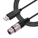 RS485 DMX512 Converter Cable USB to 3Pin XLR Female Interface Computer Connecting Stage Lighting Devices LED Control Cable