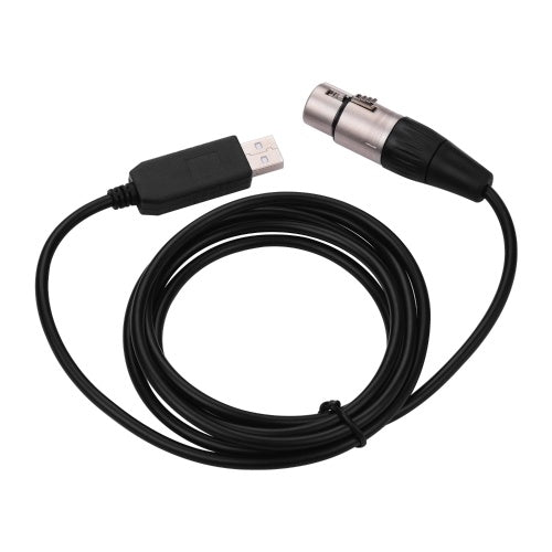 RS485 DMX512 Converter Cable USB to 3Pin XLR Female Interface Computer Connecting Stage Lighting Devices LED Control Cable