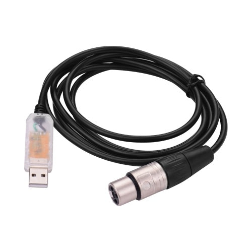 RS485 DMX512 محول كابل USB إلى 3Pin XLR أنثى واجهة الكمبيوتر توصيل أجهزة إضاءة المسرح LED كابل تحكم