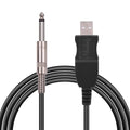 Muslady USB Guitar Cable USB Interface Male to 6.35mm Mono Male Electric Guitar Converter Cable Guitar Computer Connector Cord Adapter Cables