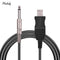 Muslady USB Guitar Cable USB Interface Male to 6.35mm Mono Male Electric Guitar Converter Cable Guitar Computer Connector Cord Adapter Cables