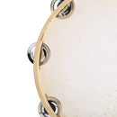 10" Hand Held Tambourine Drum Bell Birch Metal Jingles Percussion