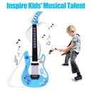 Kids Little Guitar with Rhythm Lights and Sounds Fun Educational Musical Instruments Electric Guitar Toy for Toddlers Children Boys and Girls Blue