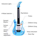 Kids Little Guitar with Rhythm Lights and Sounds Fun Educational Musical Instruments Electric Guitar Toy for Toddlers Children Boys and Girls Blue