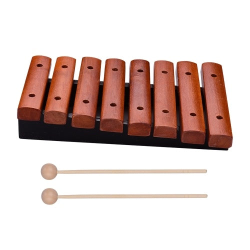 Musical Instrument 8 Notes Wood Xylophone Includes 2 Wooden Mallets