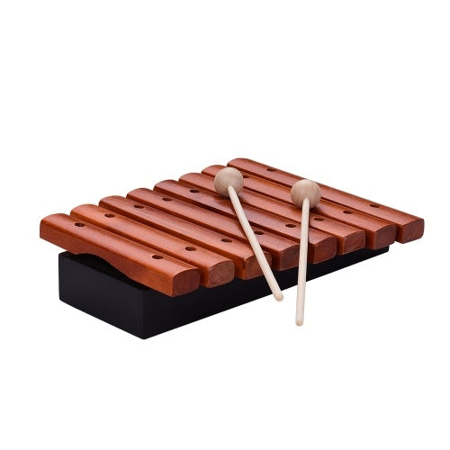 Musical Instrument 8 Notes Wood Xylophone Includes 2 Wooden Mallets