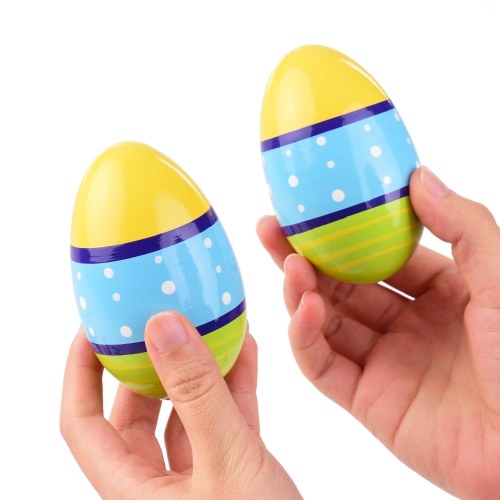 8pcs Wooden Egg Shakers Maracas