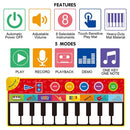 148 * 60cm/ 58 * 24in Musical Mat Foldable Piano Mat Kids Keyboard Electronic Music Carpet