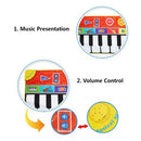 148 * 60cm/ 58 * 24in Musical Mat Foldable Piano Mat Kids Keyboard Electronic Music Carpet