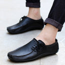 IDIFU Trendy Leather Loafers - Black