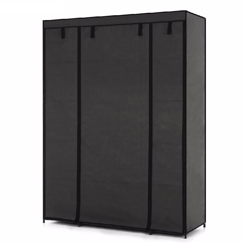 Ikayaa Modern Portable Fabric Wardrobe - Black