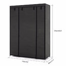 Ikayaa Modern Portable Fabric Wardrobe - Black