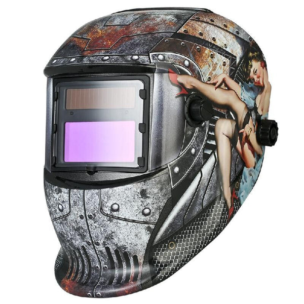 Industrial TIG MIG Darkening Welding Helmet - Silver