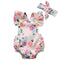 Infant Floral Summer Jumpsuit - White