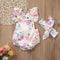 Infant Floral Summer Jumpsuit - White