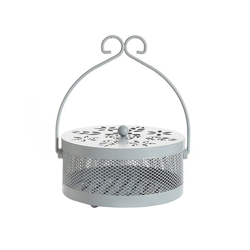 Iron Portable Mosquito Coil Tray - Gray