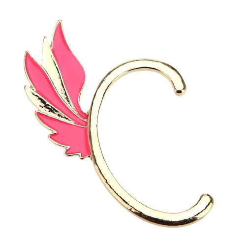 Fashion Alloy Plated Punk Fairy Wing Ear Cuff Clip Hook Stud Earrings Jewelry Accessory