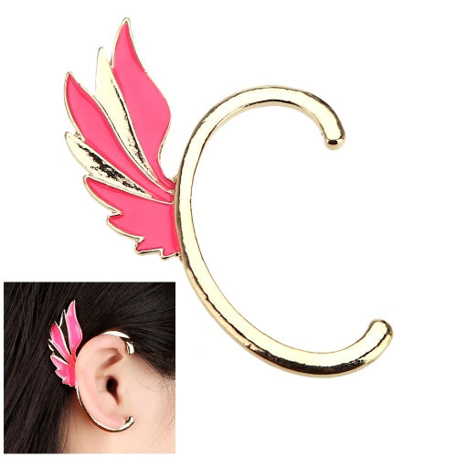 Fashion Alloy Plated Punk Fairy Wing Ear Cuff Clip Hook Stud Earrings Jewelry Accessory