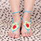 Cotton Thread Crochet Foot Chain Bracelet Anklet Colorful Flower Beach Barefoot Sandal 2#